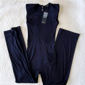 BLACK JUMPSUIT SIZE XS SHINESTAR SLEEVELESS OPEN BACK LIGHTWEIGHT NEW WITH TAGS